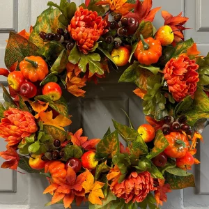 Pumpkins & Spice Autumn Wreath